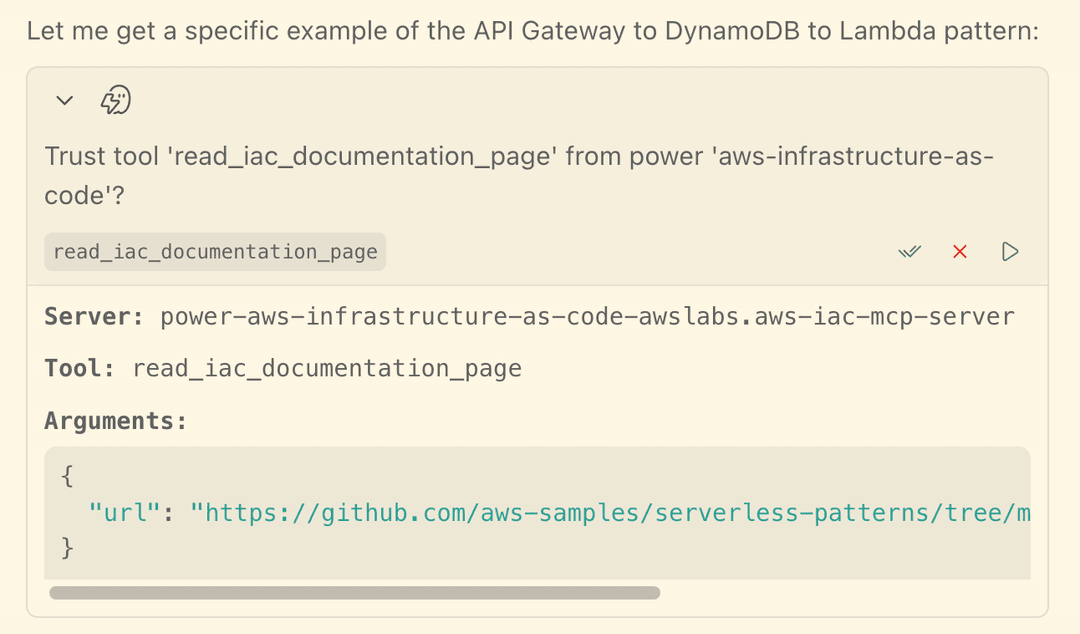 Figure 22 — Coding Agent using Kiro Powers