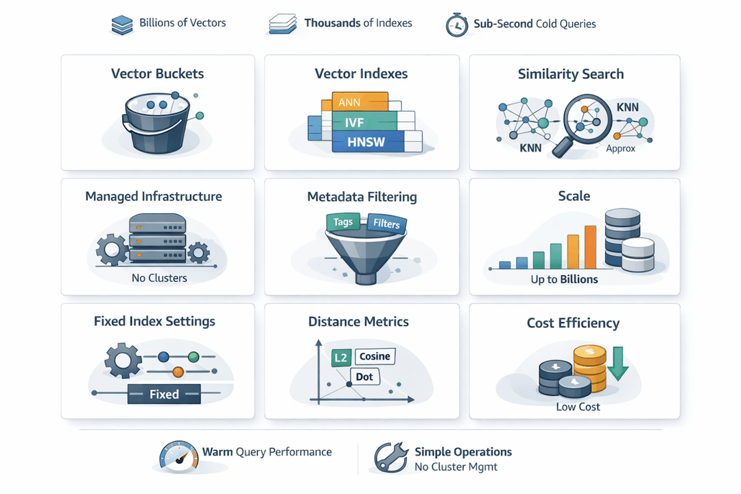 Key Features of Amazon S3 Vectors
